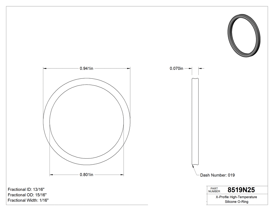 Technical drawing - 8519N25